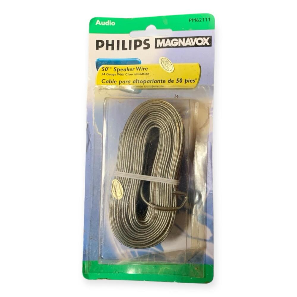 Philips Magnavox 24 Gauge Speaker Audio Wire 50' VTG PM62111 Car Music Setup